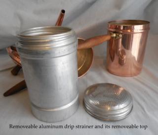 removable aluminum drip strainer