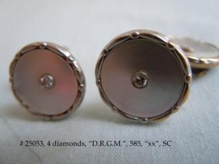 Four full cut (early modern round brilliant) diamonds total .16 carat