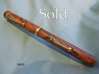 RED RIPPLE Color Band # 5 Fountain Pen Waterman's Ideal