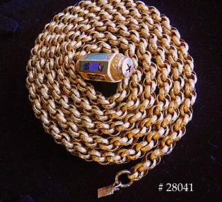 FINE & RARE FRENCH 1st EMPIRE (1804–1815 Napoleon Bonaparte) "CHAINE DE MANCHON" Muff Chain