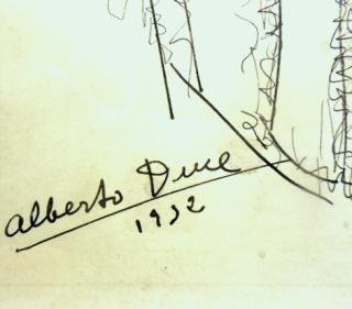 Signature detail :  Alberto Duce 1952