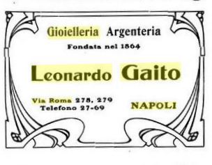 "Leonardo Gaito -- Jewelry / Silver -- founded 1864"