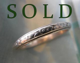 1925 Platinum Band Ring by J.R. Wood