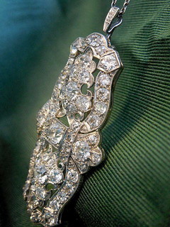 8-1/3 Carats Diamonds in Platinum -- Convertible Pendant Pin Jewel
