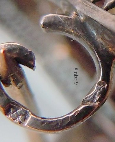 Detail of marks on the "c" catch