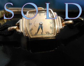14K ROSE GOLD Lady Elgin Rose Gold Art Deco wrist watch