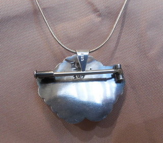 reverse view, with removeable sterling silver pendant option