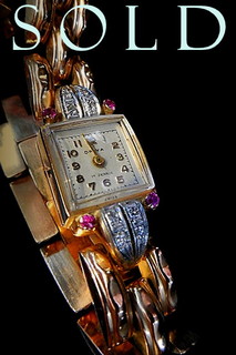 18K ROSE GOLD 'RETRO' bracelet watch