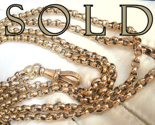 ENGLISH ROSE GOLD  63" (over 5 feet long) CHAIN with swivel