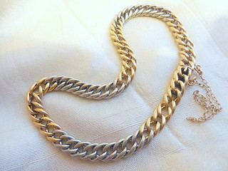 PLATINUM & 18K Rose Gold Alternating Links Bracelet, circa 1930's