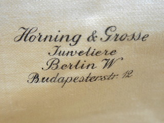 Horning & Grosse, Juweliere, Berlin W, Budapeste Str 12