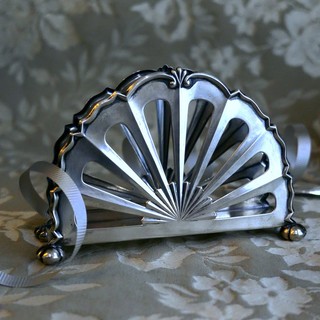 Art Deco FAN-SHAPE Silver Letter  Rack by Jakob Grimminger