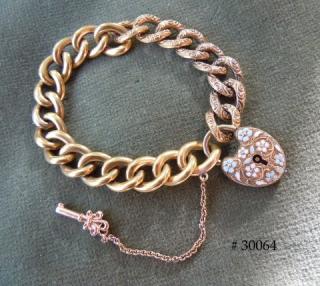 Heart-shape Lock & Key Bracelet