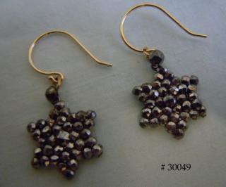 Star of David (6 point star) ear pendants