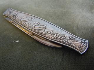 EARLY GORHAM Sterling “Japonesque” Water Scenes Folding Knife