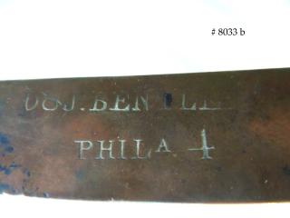 Signed on underside of the Swing Handle