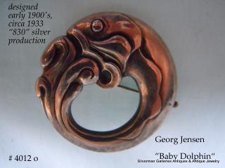 Georg Jensen "Baby Dolphin" brooch