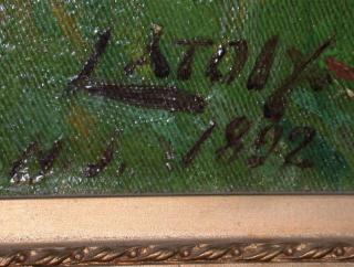 Signature detail :  " LATOIX / N.J. 1892"